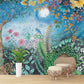 Frendorf | Moon Night Flower Bushes Muur Kinder Kunst Waterdicht Kinderen Kamer Wandbekleding, Op Maat Geprint
