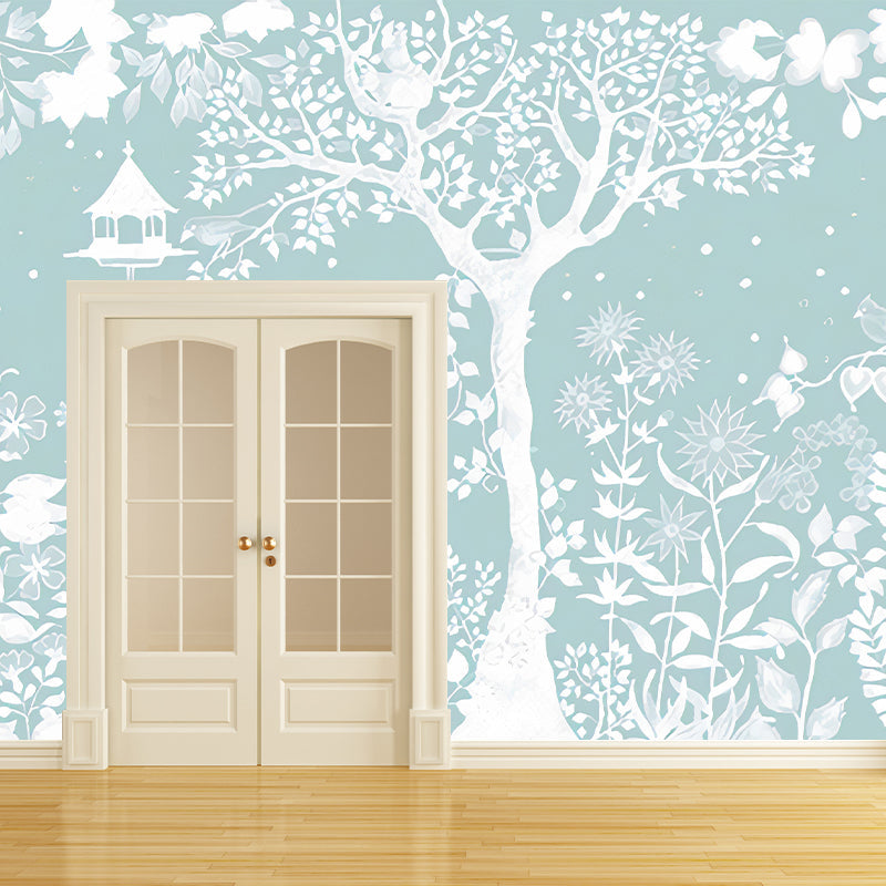 Frendorf | Moon Night Flower Bushes Muur Kinder Kunst Waterdicht Kinderen Kamer Wandbekleding, Op Maat Geprint