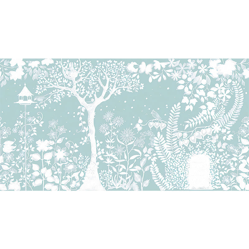 Frendorf | Moon Night Flower Bushes Muur Kinder Kunst Waterdicht Kinderen Kamer Wandbekleding, Op Maat Geprint