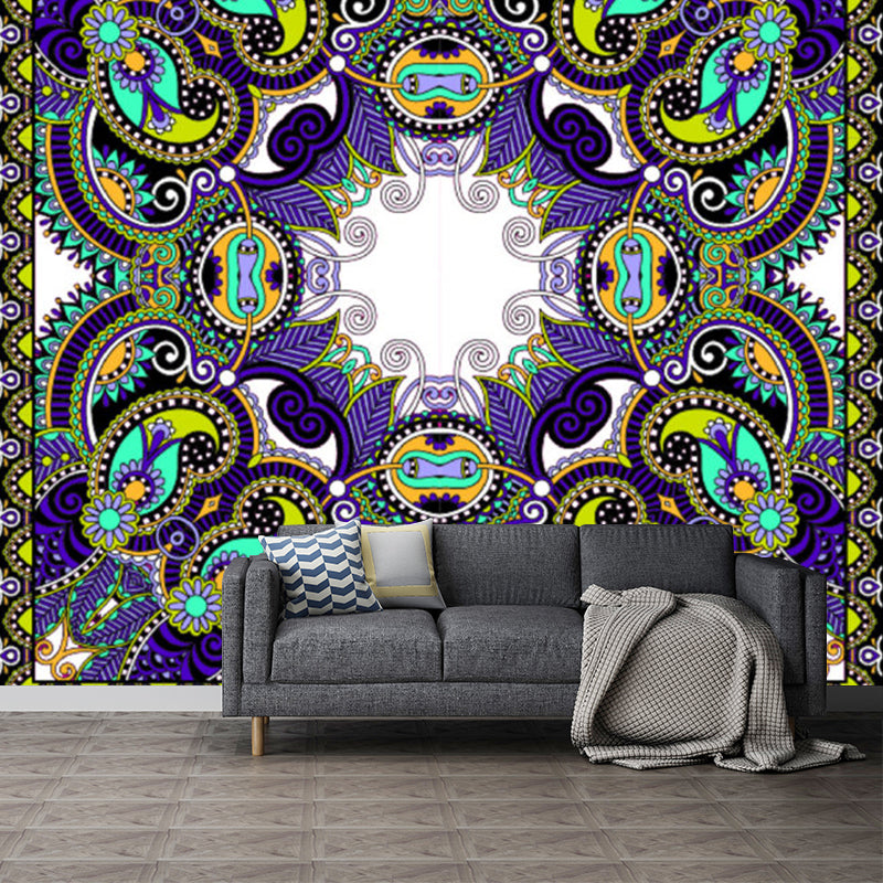 Boho Chic Schmetterling Wandtattoo Vlieswaschbar Blau-Lila-Gelb Wandkunst für zu Hause