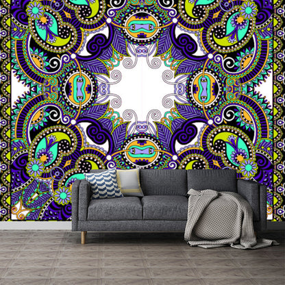 Boho Chic Schmetterling Wandtattoo Vlieswaschbar Blau-Lila-Gelb Wandkunst für zu Hause