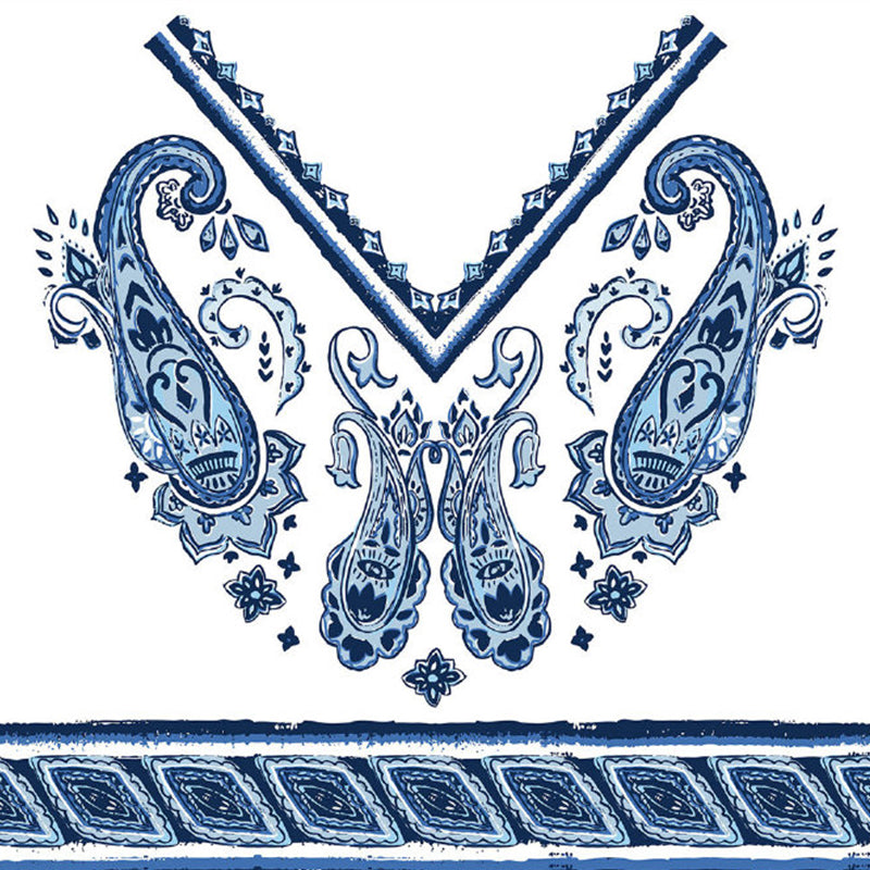 Frendorf | Blauwe Druppel Wandpapier Muren Geometrisch Boheems Wasbare Wandbekleding voor Thuis