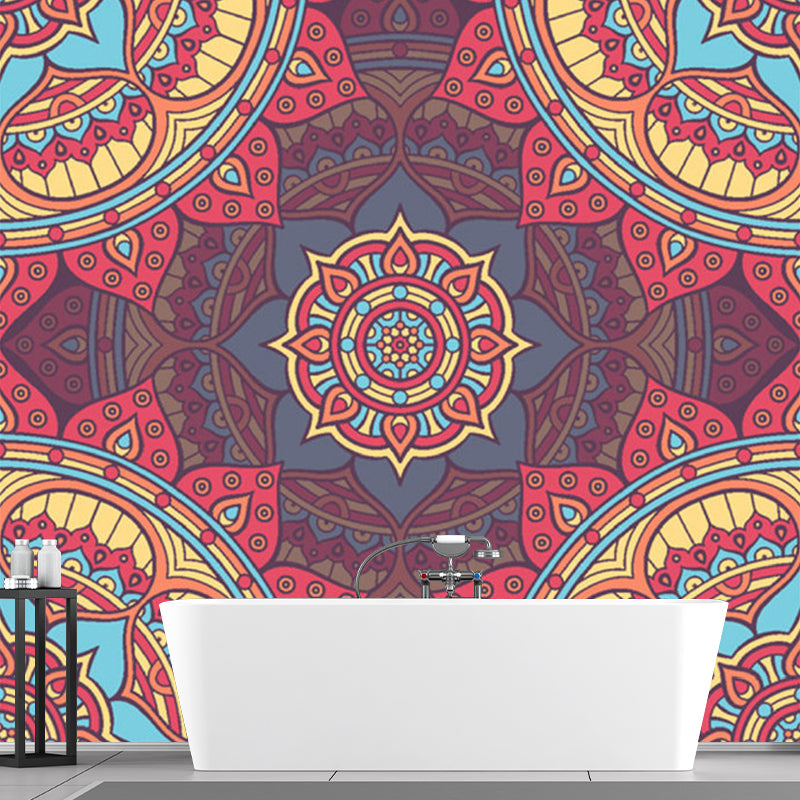Frendorf | Illustratie Bloemen Gedrukt Muur Decal Hele Muur Decor voor Woonkamer, Aangepaste Grootte