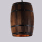 Frendorf | BarrelGlow Vintage Pendelleuchte | Holz-Weinfass-Design | 1-flammig | Rustikale Beleuchtung