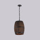 Frendorf | BarrelGlow Vintage Pendelleuchte | Holz-Weinfass-Design | 1-flammig | Rustikale Beleuchtung