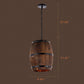 Frendorf | BarrelGlow Vintage Pendelleuchte | Holz-Weinfass-Design | 1-flammig | Rustikale Beleuchtung