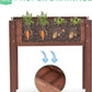 Frendorf | 31X31X16 Zoll Erhöhter Gartenbeet mit Beinen, Erhöhte Holzpflanzbox für Outdoor-Pflanzen Blumen Früchte Gemüse Kräuter Anbau