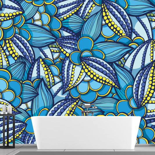 Frendorf | Bloem Plant Muur Decal Boho-Chic Gladde Wand Bekleding in Multikleur, Op Maat Gemaakt