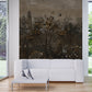 Frendorf | Tropics Fruit Tree Muurbehang Donkerblauw Eetkamer Wanddecoratie, Aangepaste Afmeting Beschikbaar