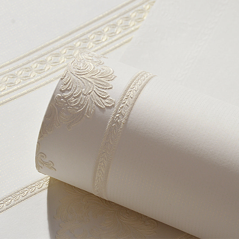 Frendorf | Lichtkleurige Plakstripbehang Damask Luxe Vlekbestendige Muurkunst, Gemakkelijk te Verwijderen