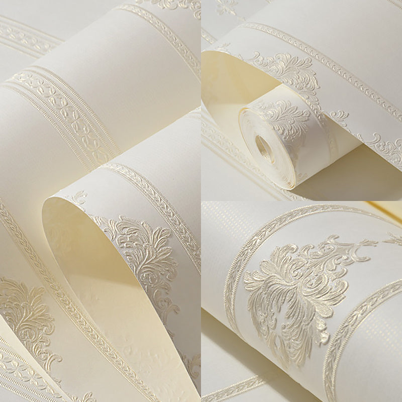 Frendorf | Lichtkleurige Plakstripbehang Damask Luxe Vlekbestendige Muurkunst, Gemakkelijk te Verwijderen