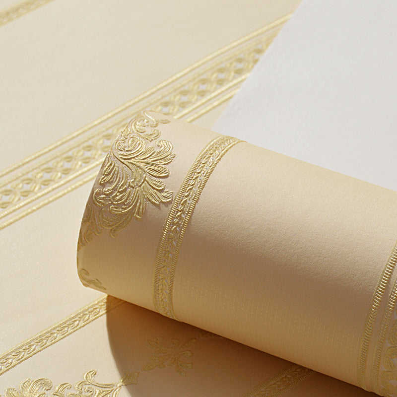 Frendorf | Lichtkleurige Plakstripbehang Damask Luxe Vlekbestendige Muurkunst, Gemakkelijk te Verwijderen