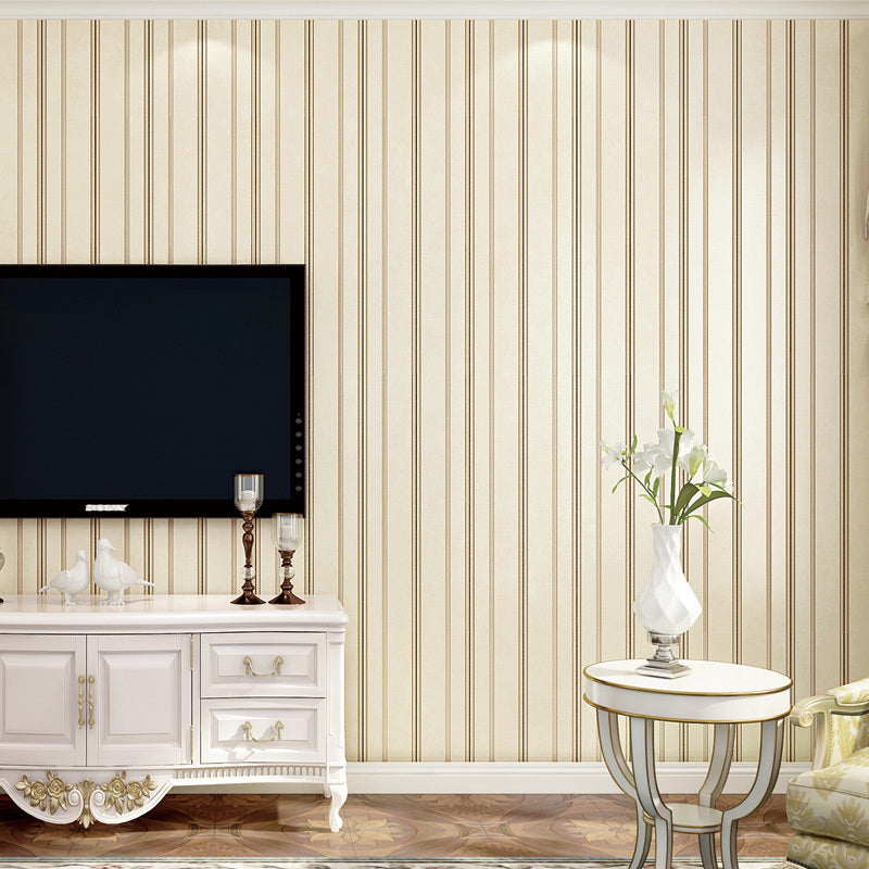 Peel Stick Streifen Tapete Sanfte Farbe Minimalistische Wanddekoration für das Schlafzimmer, Abnehmbar