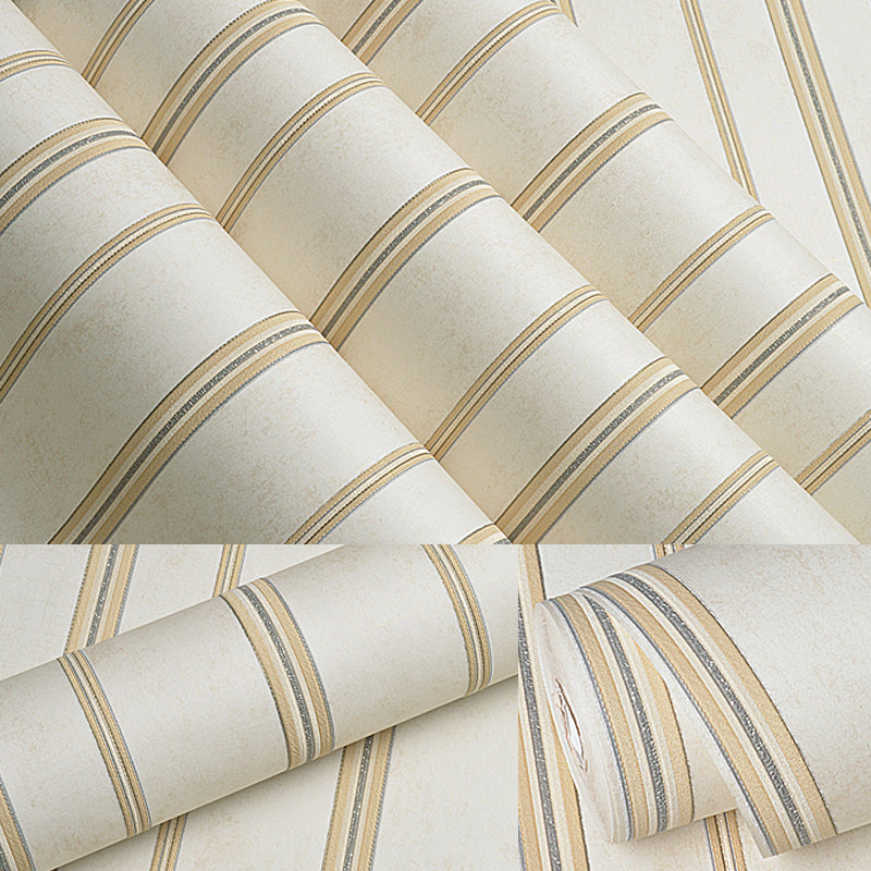 Peel Stick Streifen Tapete Sanfte Farbe Minimalistische Wanddekoration für das Schlafzimmer, Abnehmbar