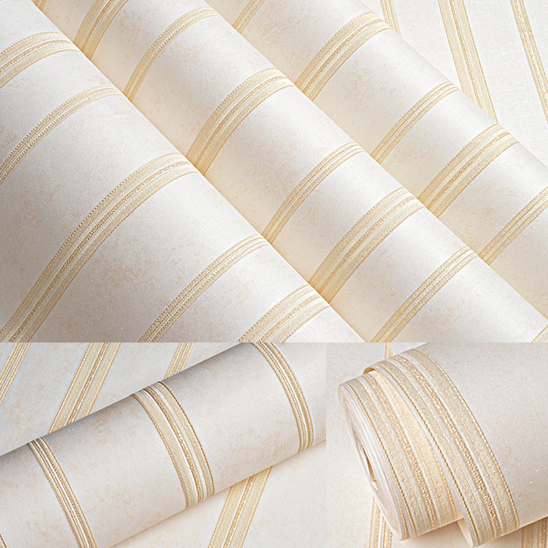 Peel Stick Streifen Tapete Sanfte Farbe Minimalistische Wanddekoration für das Schlafzimmer, Abnehmbar