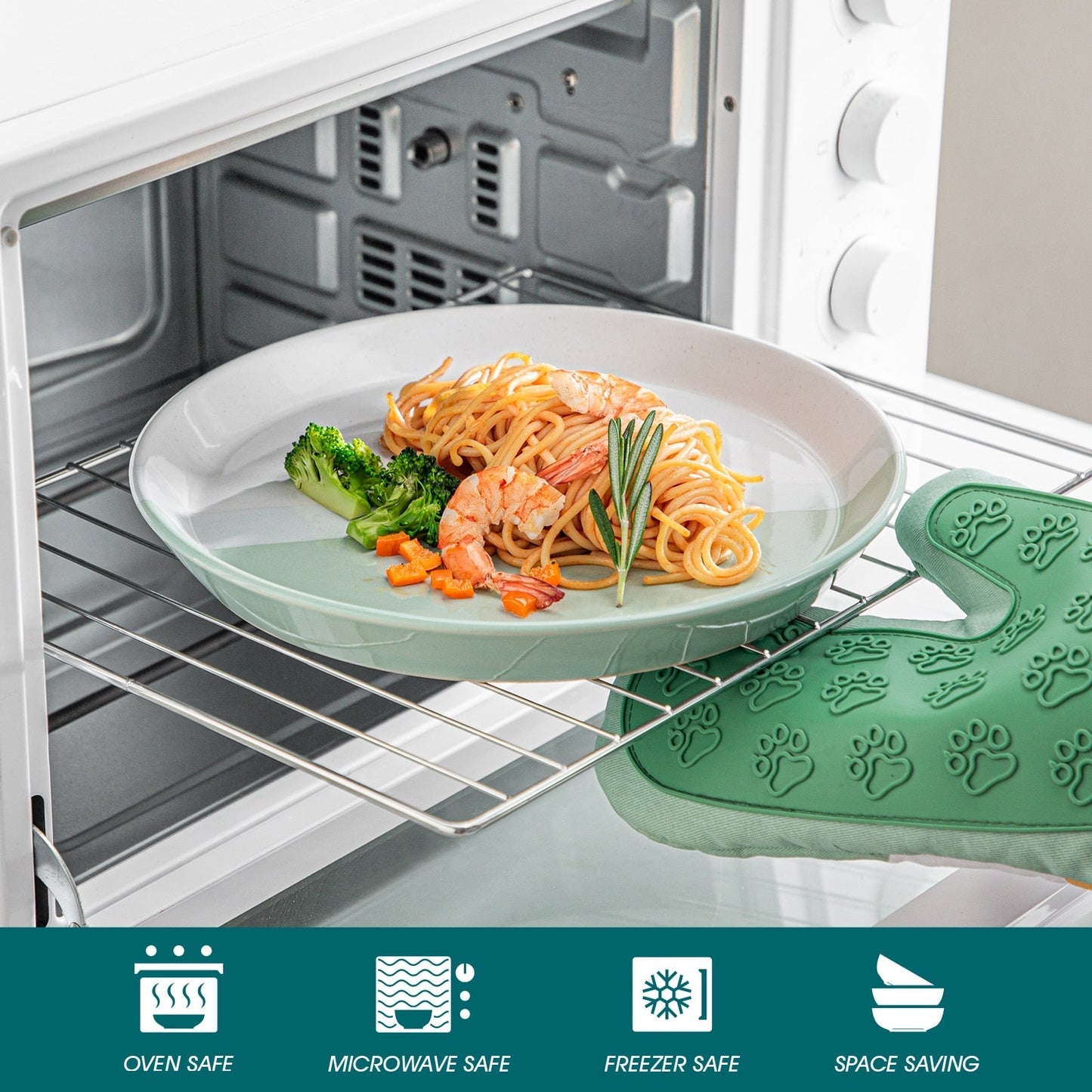 Frendorf | 12/24/36 Stück geprägt Steingut Geschirrset mit Abendessen Dessertteller Suppenschüssel Becher