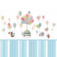 Frendorf | Kinder Kunst Baby Wandtapete mit Tier- und Ballonmuster Pastellfarbe Wandbekleidung für das Kinderzimmer