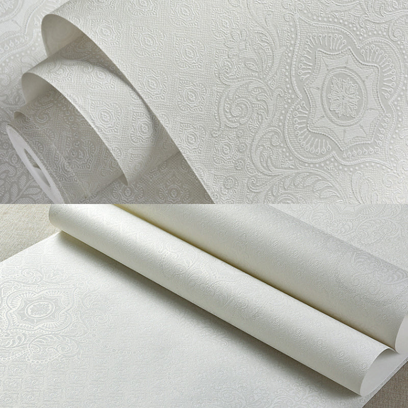 Frendorf | Glam Medaillon Tapetenrolle in Hell-Farbe Wasserabweisende Wandverkleidung für Schlafzimmer