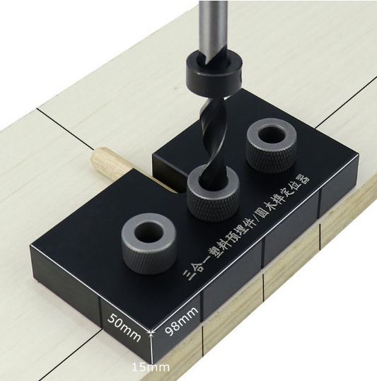 Frendorf | 3 in 1 verstellbarer Schreiner Bohr Locator Stanzer Werkzeuge