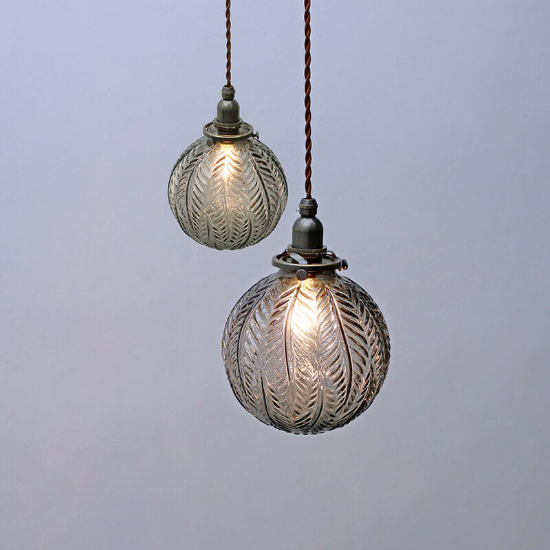 Frendorf | LotuSphere Retro Glas Pendelleuchte | Elegantes Design | Lotus-Struktur | Dekoratives Licht