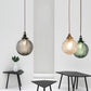 Frendorf | LotuSphere Retro Glas Pendelleuchte | Elegantes Design | Lotus-Struktur | Dekoratives Licht
