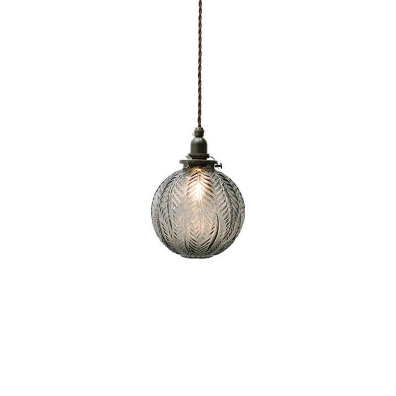 Frendorf | LotuSphere Retro Glas Pendelleuchte | Elegantes Design | Lotus-Struktur | Dekoratives Licht