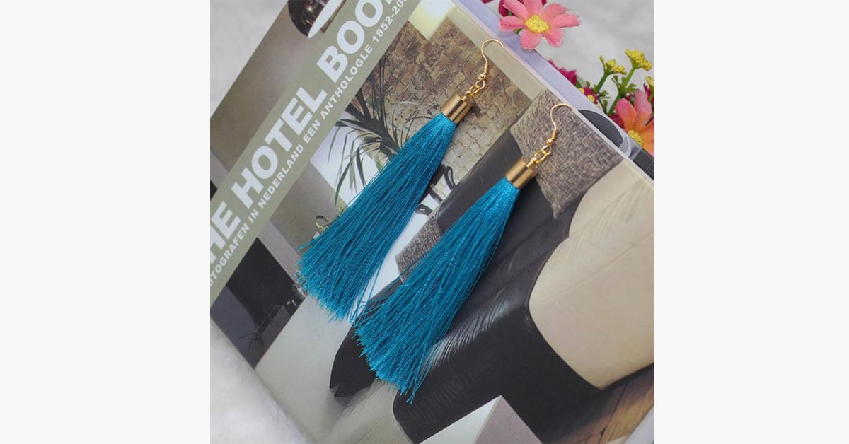 Frendorf | Lange Fib Quaste Ohrringe