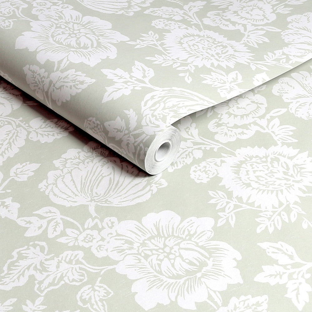 Shabby Chic Tapete von Rachel Ashwell - Stipple - Salbei
