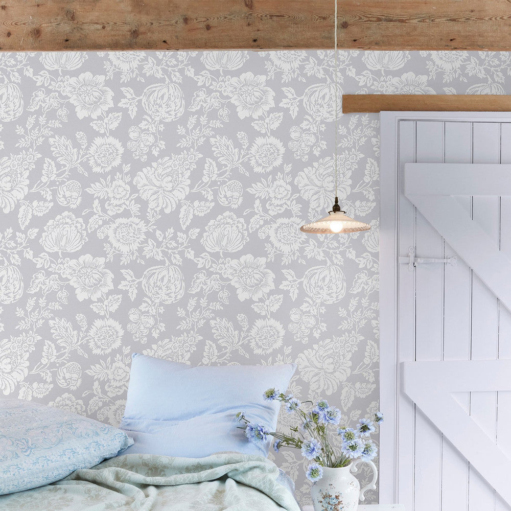 Shabby Chic Tapete von Rachel Ashwell - Stipple - Salbei