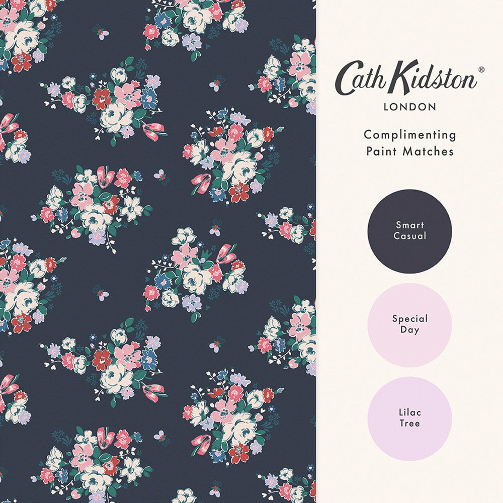 Cath Kidston Tapete - Clifton Floral - Navy