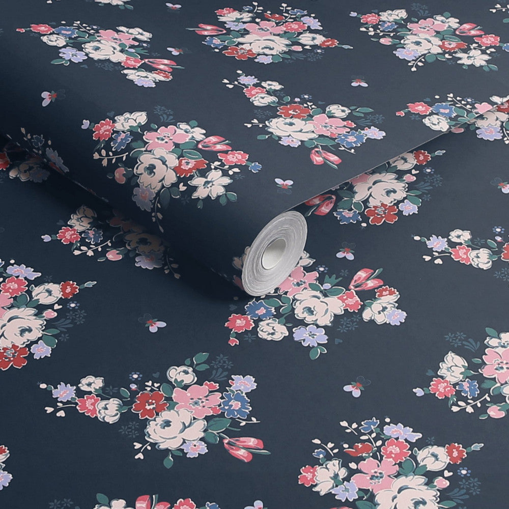 Cath Kidston Tapete - Clifton Floral - Navy