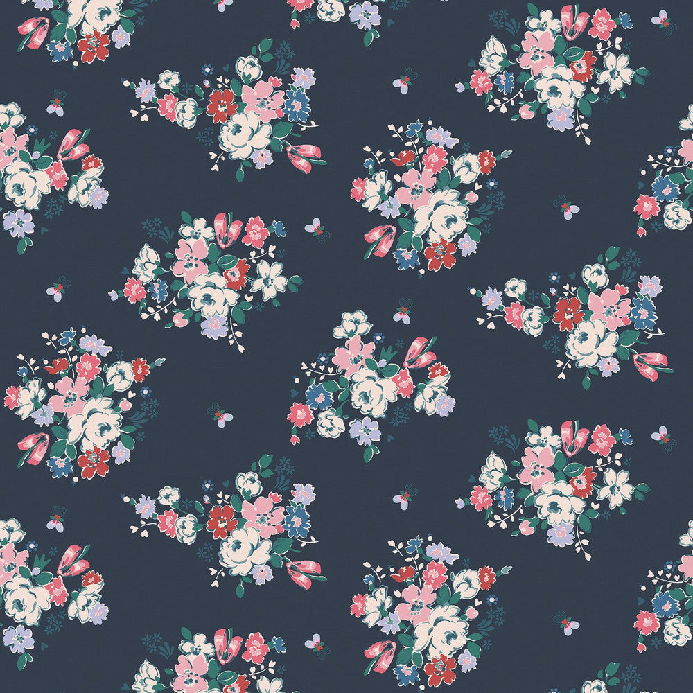 Cath Kidston Tapete - Clifton Floral - Navy
