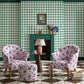Cath Kidston Tapete - Gemaltes Gingham - Blau
