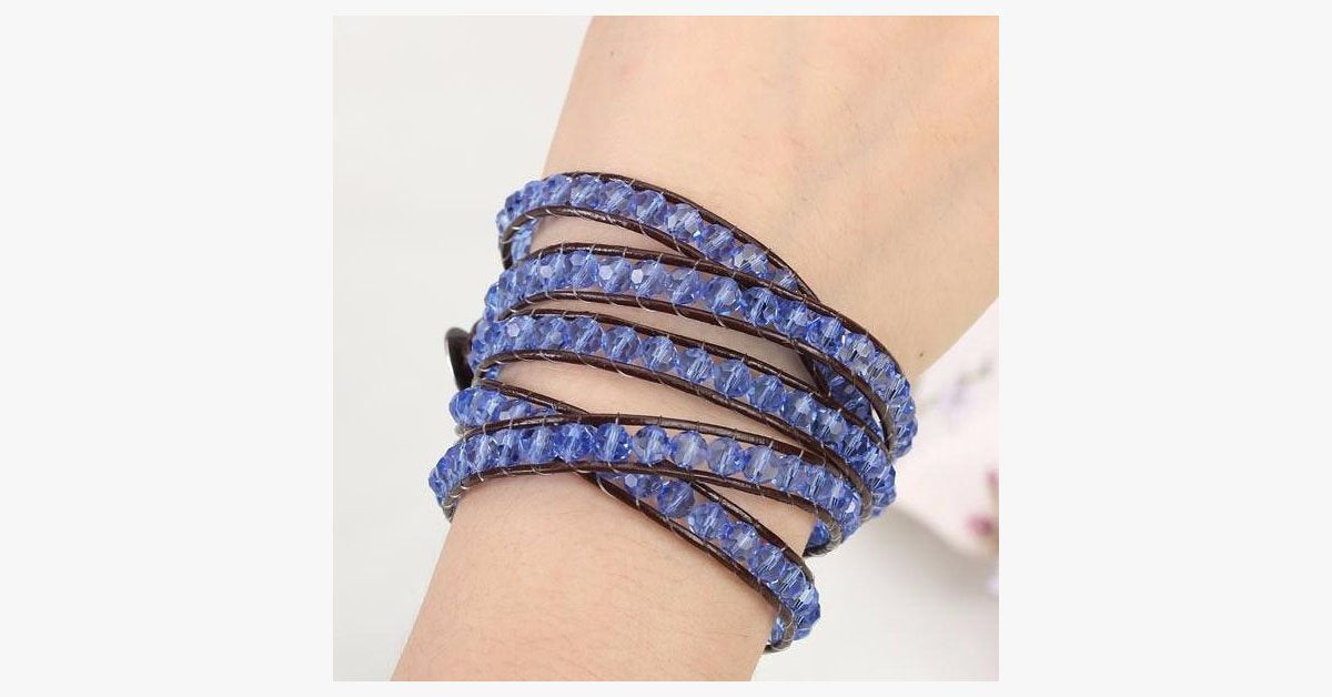 Frendorf | Blaues Donner Wickelarmband