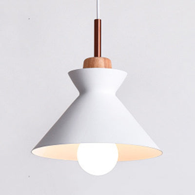 Nordic Style Hängende Beleuchtung mit Schirm Aluminium Einze Kopf Pendelleuchte für Veranda