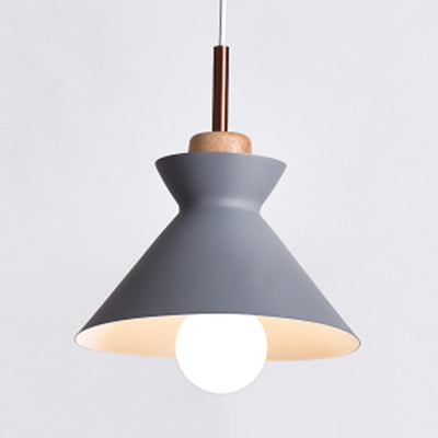 Nordic Style Hängende Beleuchtung mit Schirm Aluminium Einze Kopf Pendelleuchte für Veranda