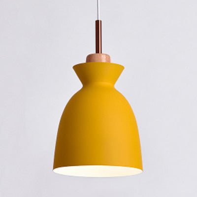 Nordic Style Hängende Beleuchtung mit Schirm Aluminium Einze Kopf Pendelleuchte für Veranda