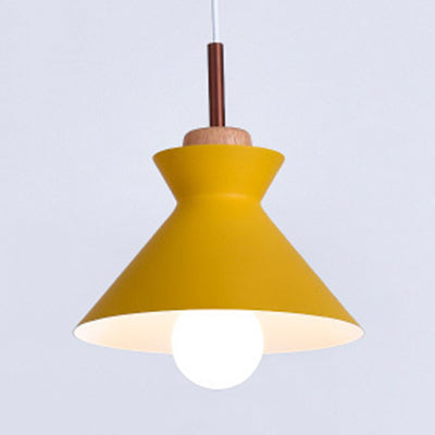 Nordic Style Hängende Beleuchtung mit Schirm Aluminium Einze Kopf Pendelleuchte für Veranda