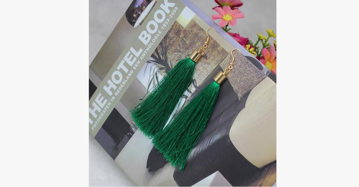 Frendorf | Lange Fib Quaste Ohrringe