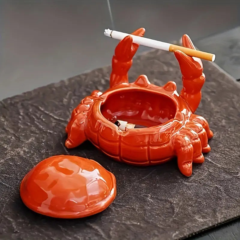 Frendorf | CrabbySmoke – Einzigartiger krabbenförmiger Aschenbecher mit Deckel