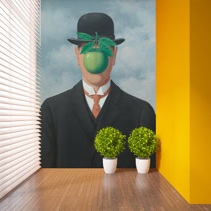 Die Son of Man Wandtattoo Schwarz-Grün Surrealismus Wandverkleidung für Wohnzimmer