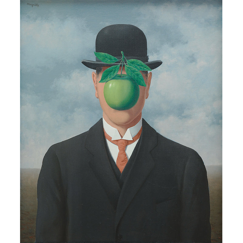 Die Son of Man Wandtattoo Schwarz-Grün Surrealismus Wandverkleidung für Wohnzimmer