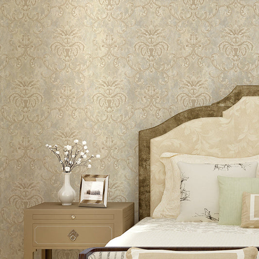 Prägedekorationsfolie, Fleckenresistente Tapete, Europäischer Jacquard Wanddekoration für das Wohnzimmer