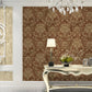 Prägedekorationsfolie, Fleckenresistente Tapete, Europäischer Jacquard Wanddekoration für das Wohnzimmer