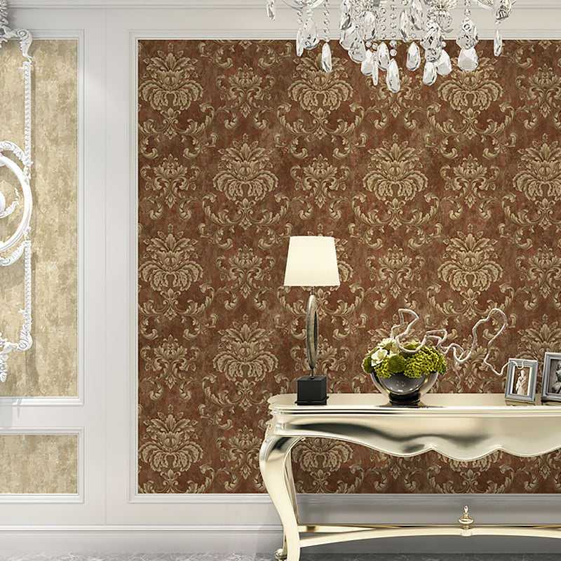 Prägedekorationsfolie, Fleckenresistente Tapete, Europäischer Jacquard Wanddekoration für das Wohnzimmer