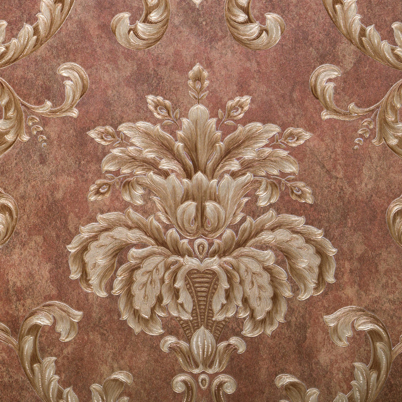 Prägedekorationsfolie, Fleckenresistente Tapete, Europäischer Jacquard Wanddekoration für das Wohnzimmer