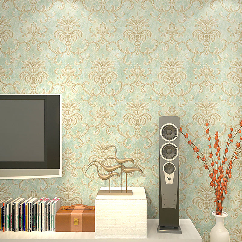 Prägedekorationsfolie, Fleckenresistente Tapete, Europäischer Jacquard Wanddekoration für das Wohnzimmer
