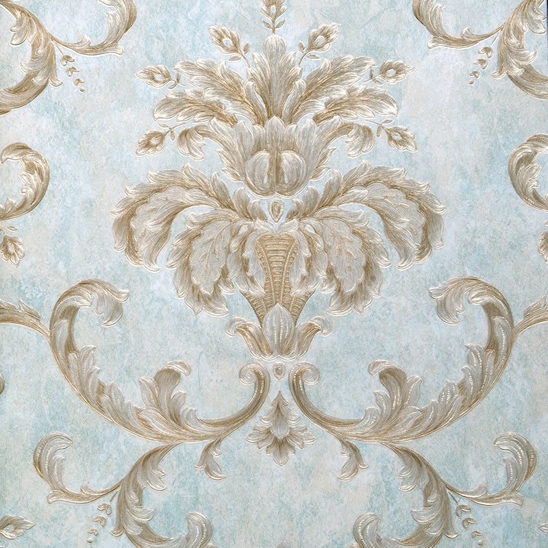 Prägedekorationsfolie, Fleckenresistente Tapete, Europäischer Jacquard Wanddekoration für das Wohnzimmer