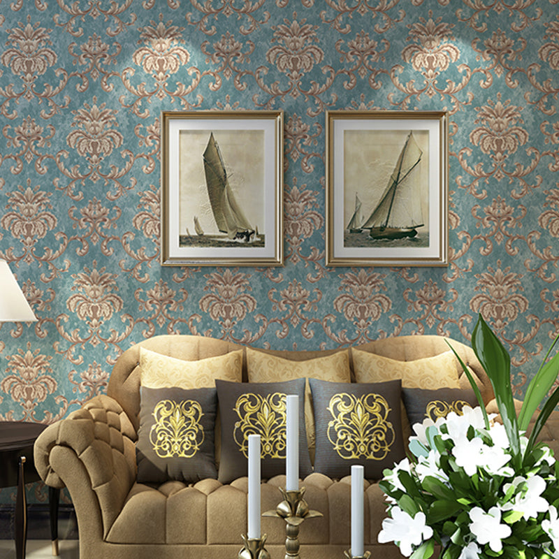 Prägedekorationsfolie, Fleckenresistente Tapete, Europäischer Jacquard Wanddekoration für das Wohnzimmer