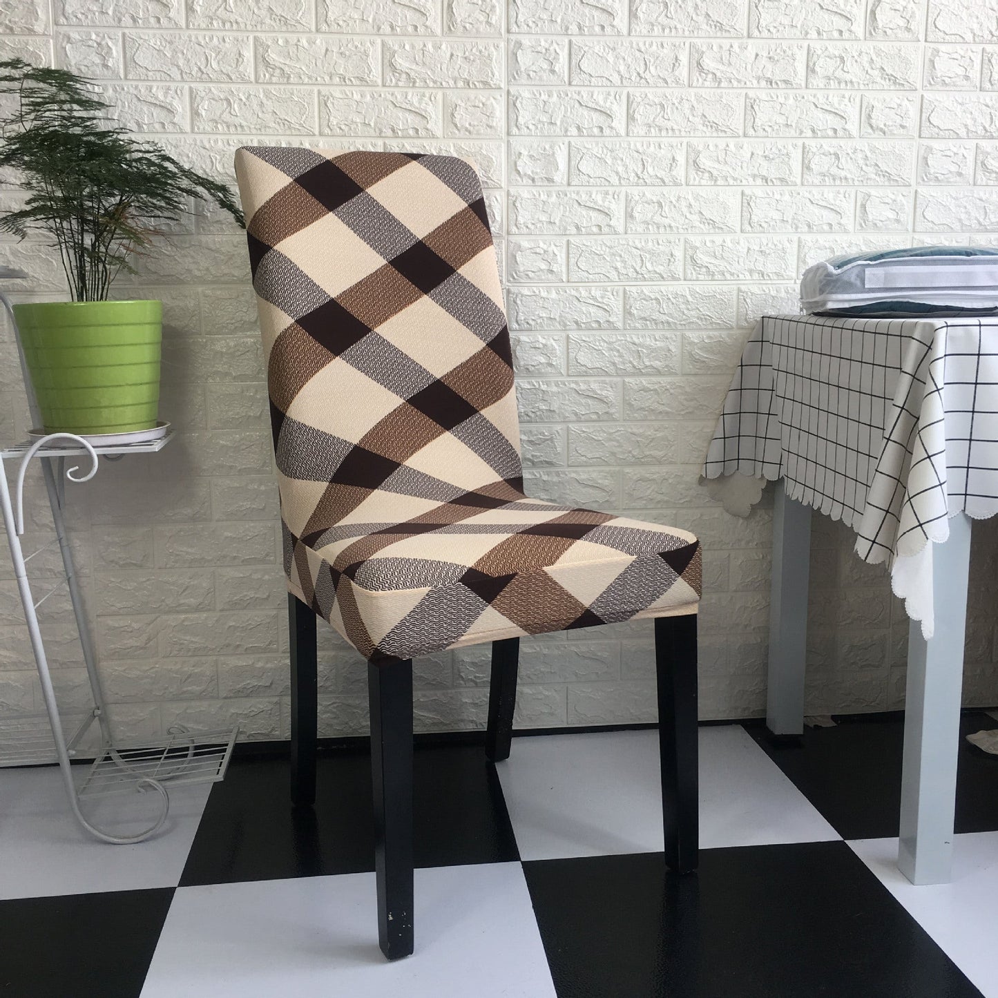 Dehnbare Stuhlhusse, Bedruckte Dehnbare Esszimmer-Stuhlhusse